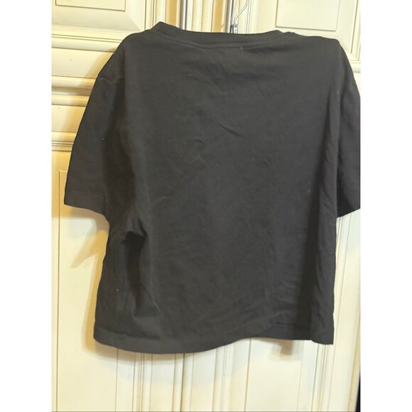 RE/DONE X Hanes Women's Crew Neck Cotton Micro Tee Black Size Large - Picture 5 of 7